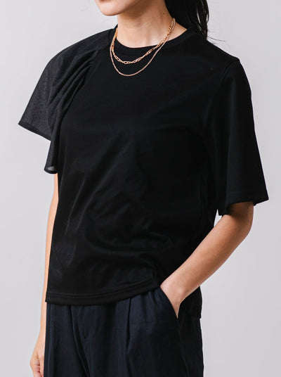 【新作】Sleeve sheer T-shirt/K241-62215