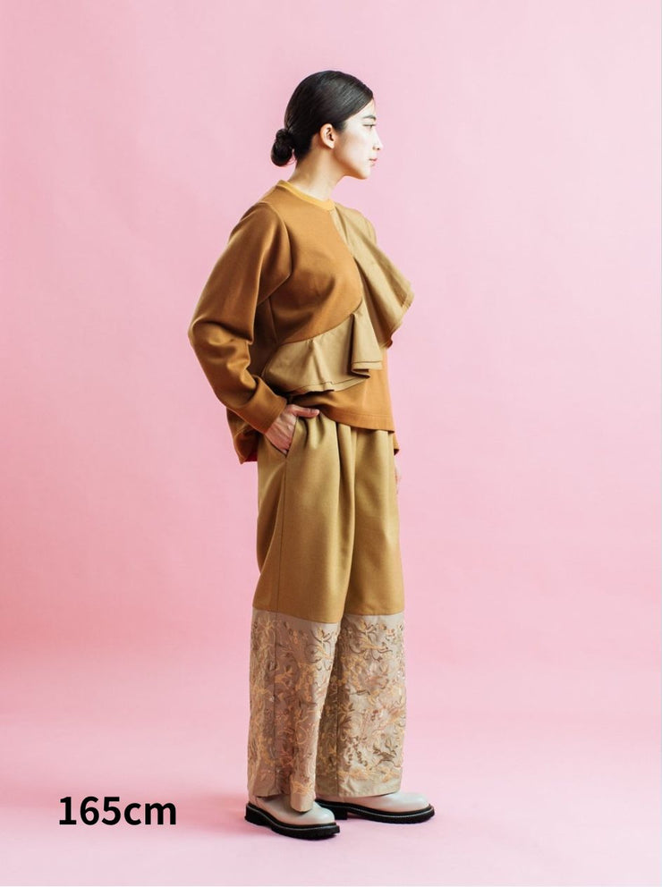 Wide embroidery pants/K236-64121