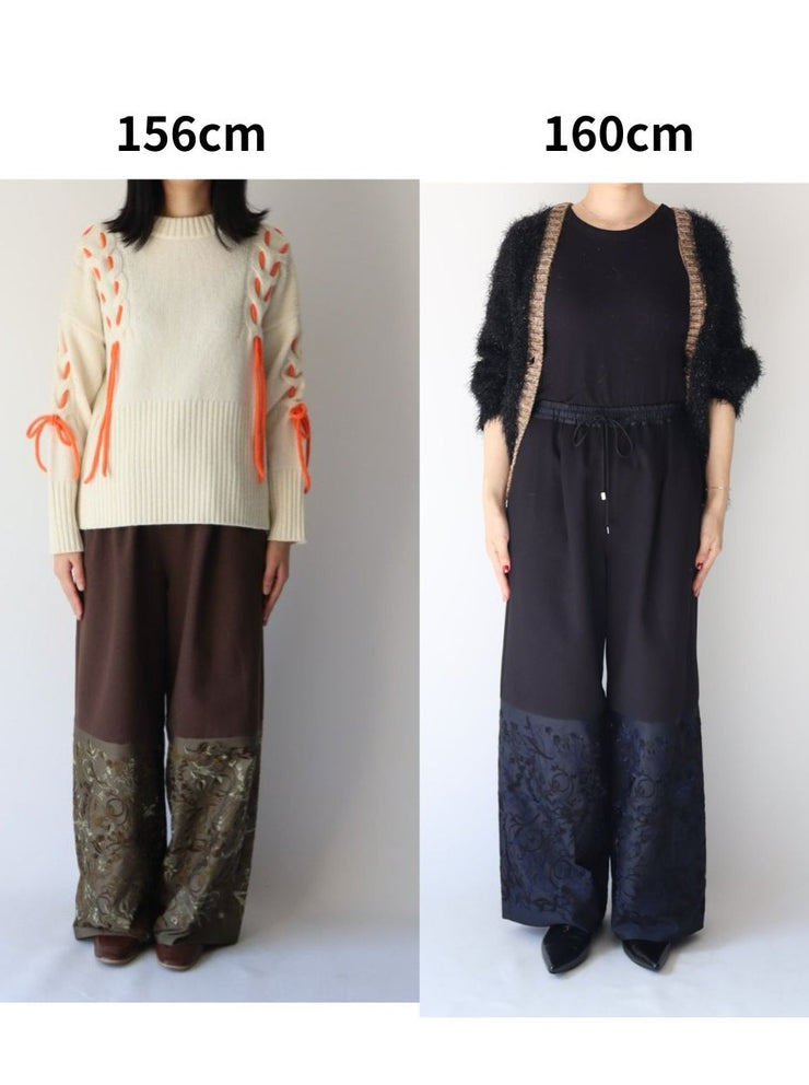 Wide embroidery pants/K236-64121