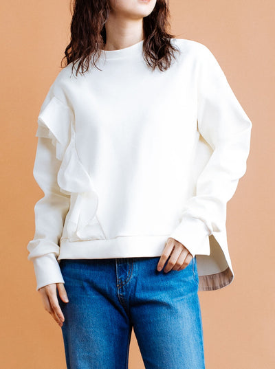 Shoulder fril pullover/K236-6217