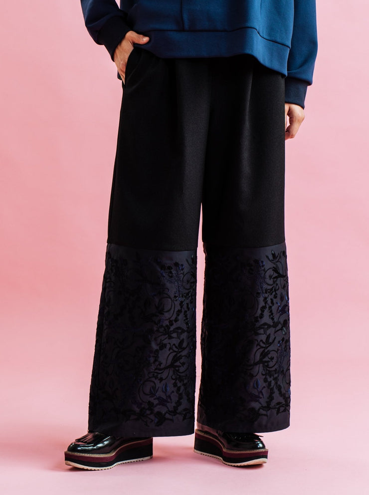 Wide embroidery pants/K236-64121