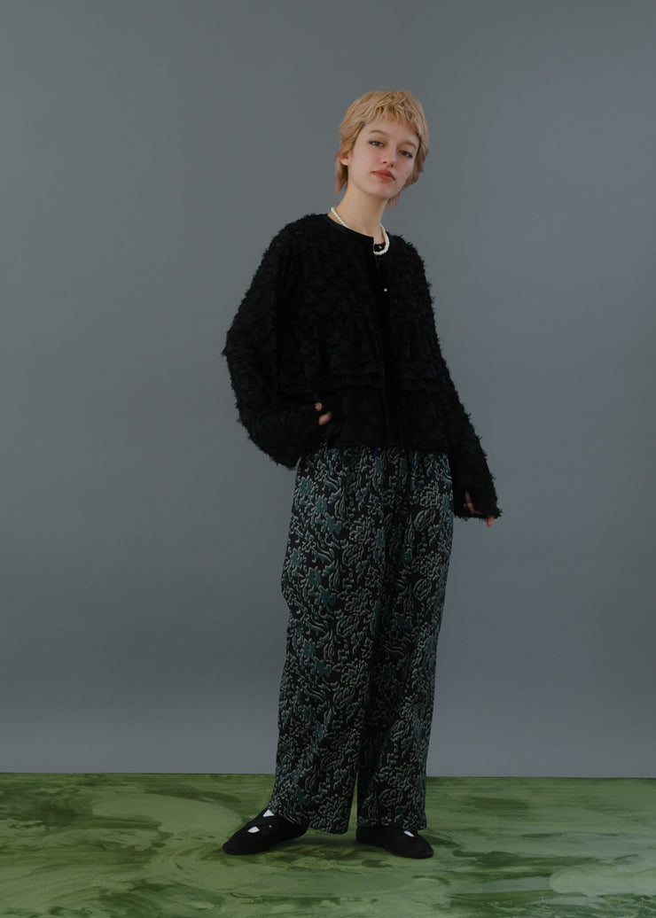 【第1位】cut jacquard tiered blouse/K256-66130