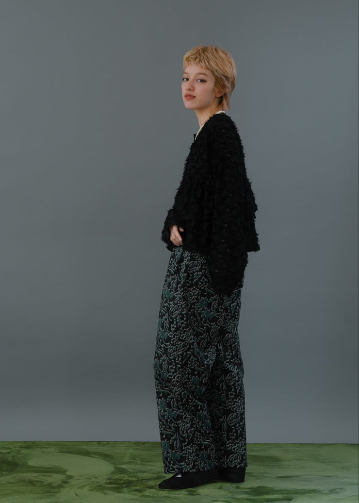 【第1位】cut jacquard tiered blouse/K256-66130