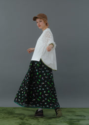 【新作】sleeve cut  jacquard T-shirt/K256-62272