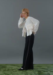【第1位】cut jacquard tiered blouse/K256-66130