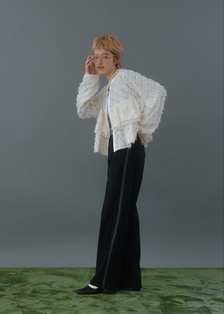 【第1位】cut jacquard tiered blouse/K256-66130