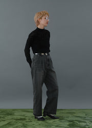 lace high neck tops/K256-62263