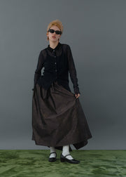 leopard flare skirt/K256-65101