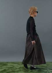 leopard flare skirt/K256-65101