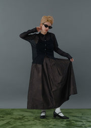 leopard flare skirt/K256-65101