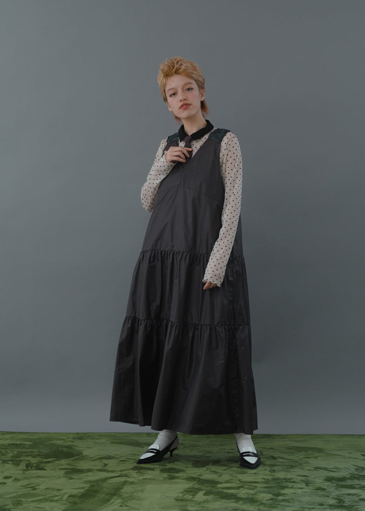 tiered v neck one-piece/K256-67146
