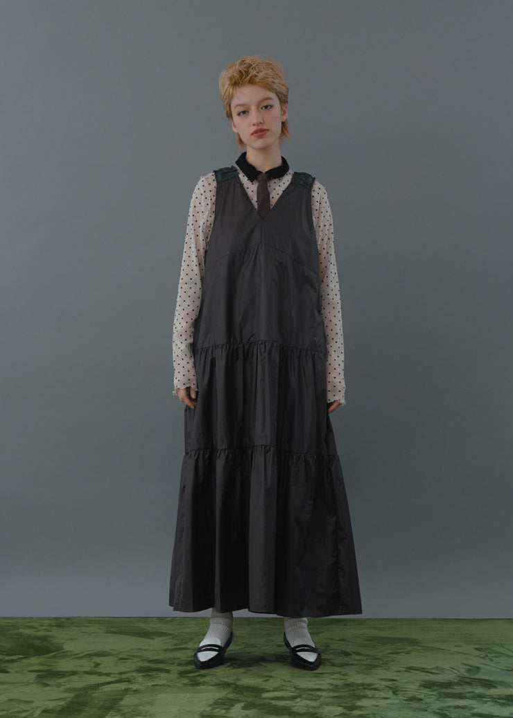 tiered v neck one-piece/K256-67146
