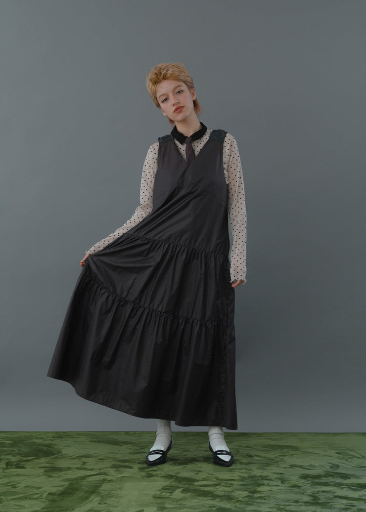 tiered v neck one-piece/K256-67146