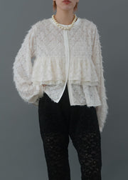 【第1位】cut jacquard tiered blouse/K256-66130
