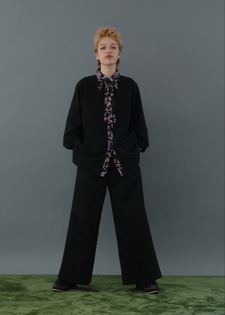 print collar shirt/K256-66131