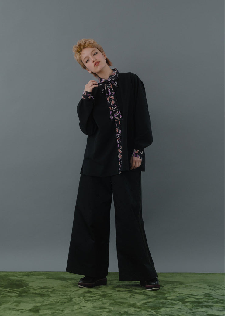 print collar shirt/K256-66131