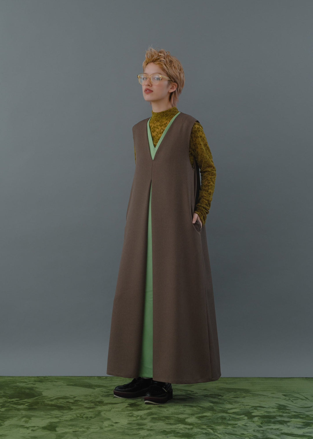 v neck one-pieceVネックワンピース/K256-67145 – Kittle.