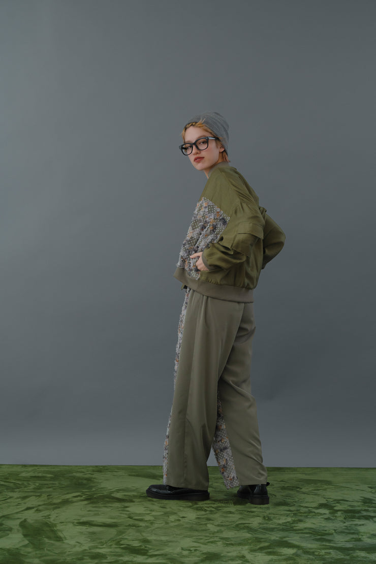 front dot×ribon blouson/K256-68138