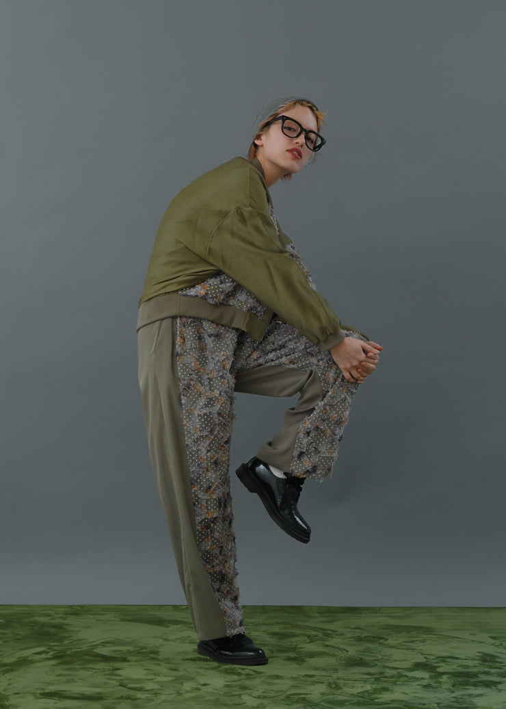 front dot×ribon blouson/K256-68138