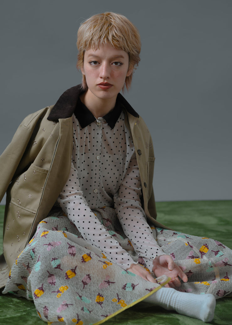 Flocky dots shirts/K256-66122