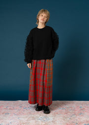 【新作】sleeve cut jacquard pullover/K256-62276