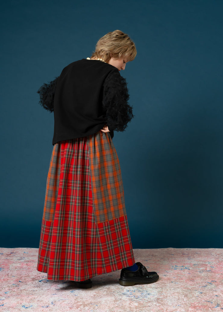 【新作】sleeve cut jacquard pullover/K256-62276