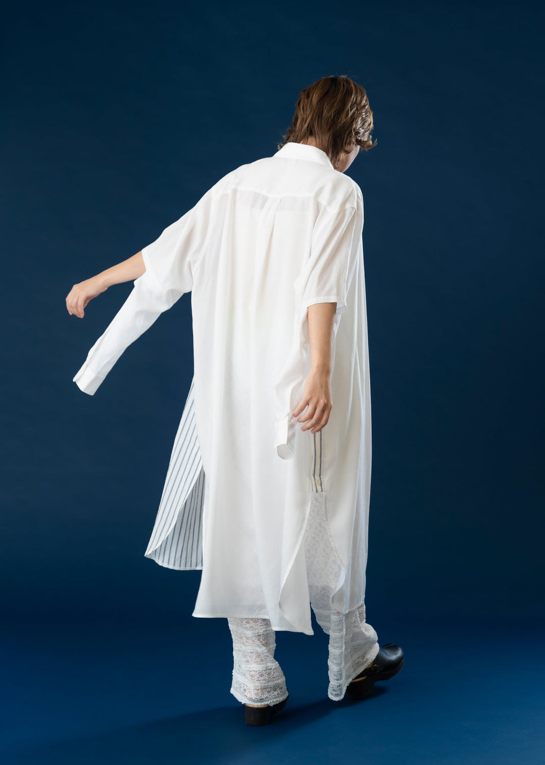 新作】switching long shirtスイッチングロングシャツ/K261-67153