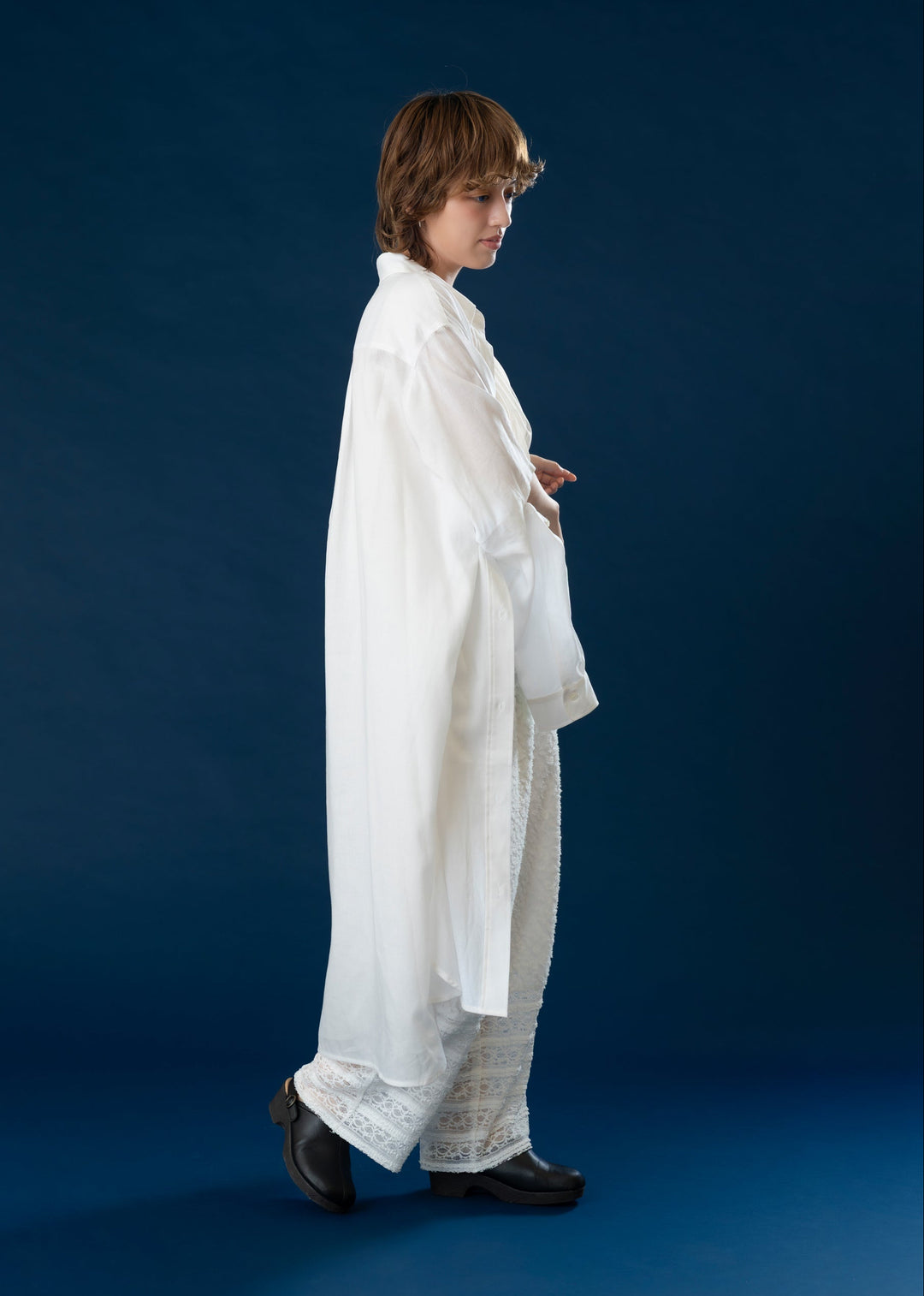 新作】switching long shirtスイッチングロングシャツ/K261-67153