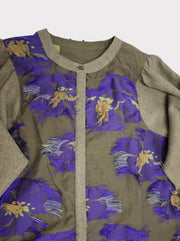 Cut  jacquard blouse/K236-67073