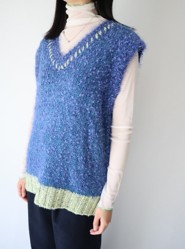 【第1位】Feather yarn vest/K236-61044