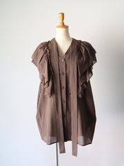 Tie  raffle blouse/K241-66101