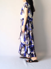 Paint print skirt/K241-65077