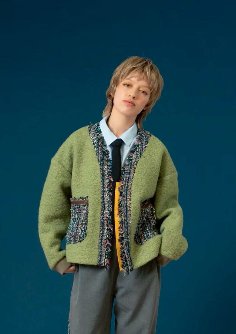 tweed pocket short jacketツイードポケットショートジャケット/K256