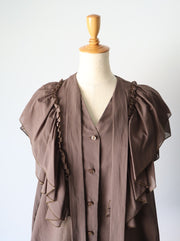 Tie  raffle blouse/K241-66101