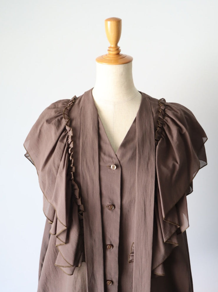 Tie  raffle blouse/K241-66101