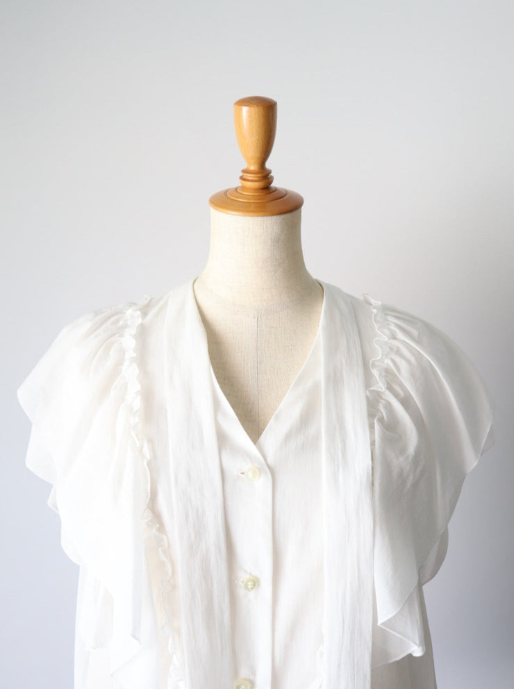 Tie  raffle blouse/K241-66101