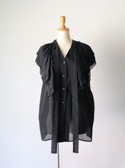 Tie  raffle blouse/K241-66101