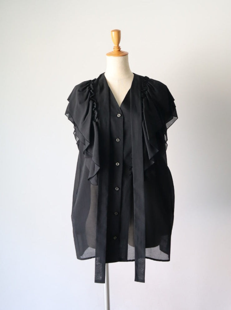 Tie  raffle blouse/K241-66101