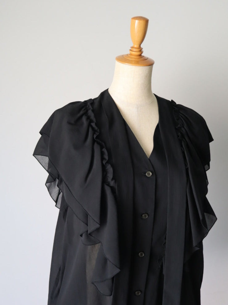 Tie  raffle blouse/K241-66101
