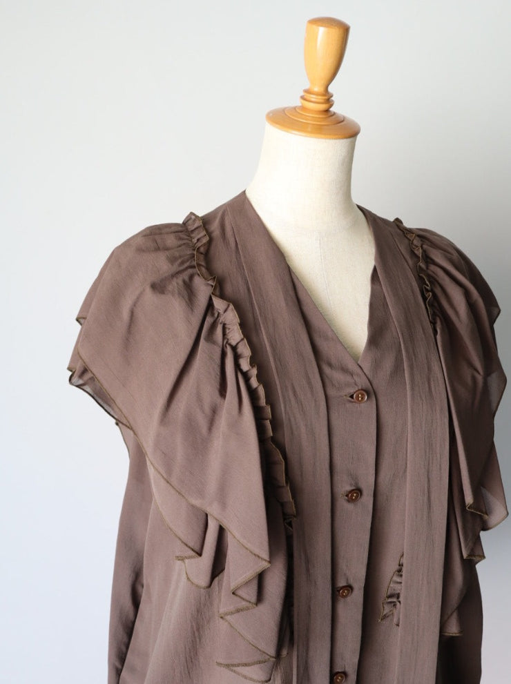 Tie  raffle blouse/K241-66101