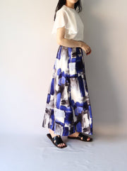 Paint print skirt/K241-65077