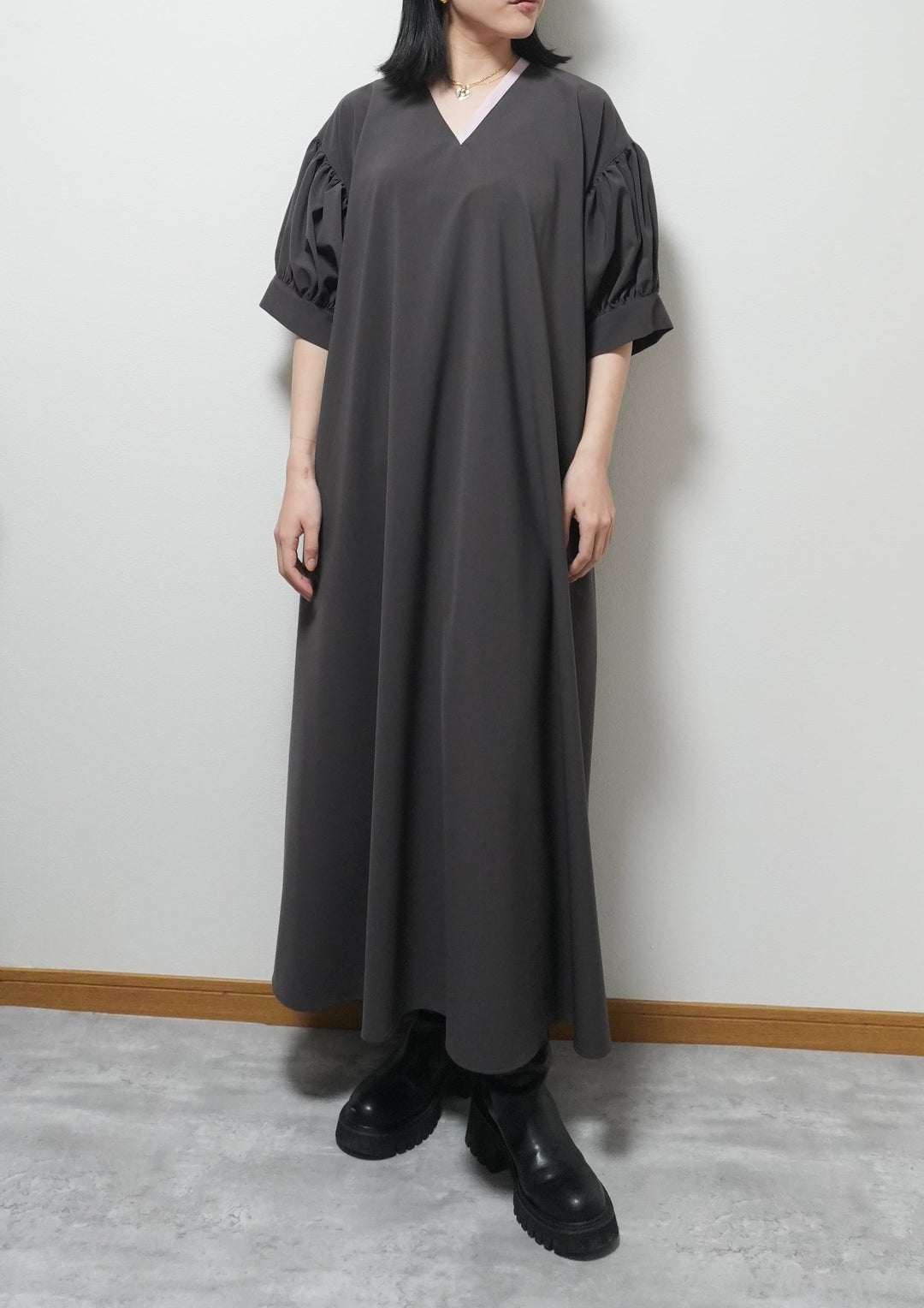 puff sleeve dressパフスリーブドレス/K261-67149 – Kittle.