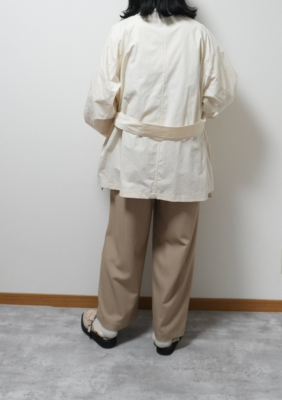 small flower spinklet rench half coatスモールフラワートレンチ small flower spinklet rench half coatスモールフラワートレンチ