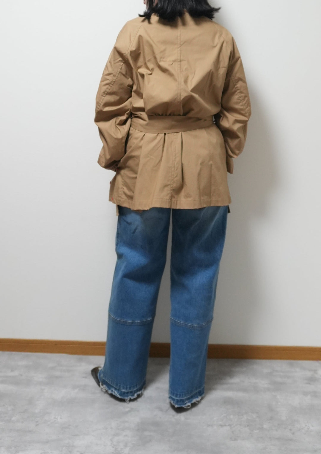 small flower spinklet rench half coatスモールフラワートレンチ