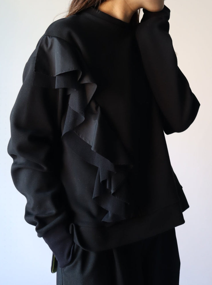 Shoulder fril pullover/K236-6217