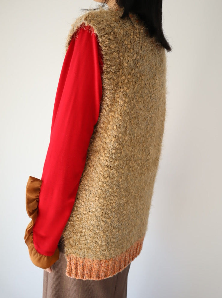 【第1位】Feather yarn vest/K236-61044