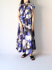 Paint print skirt/K241-65077