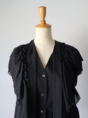 Tie  raffle blouse/K241-66101
