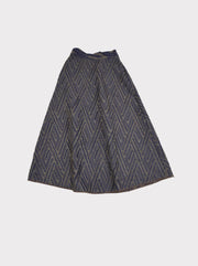 Cut jacquard flare skirt/K236-65068