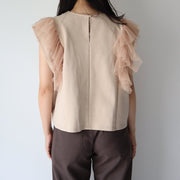 Frill tulle vest/K246-62224